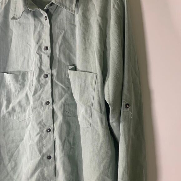Esabel C XL Sage‎ Green Button Down Shirt - Picture 2 of 4